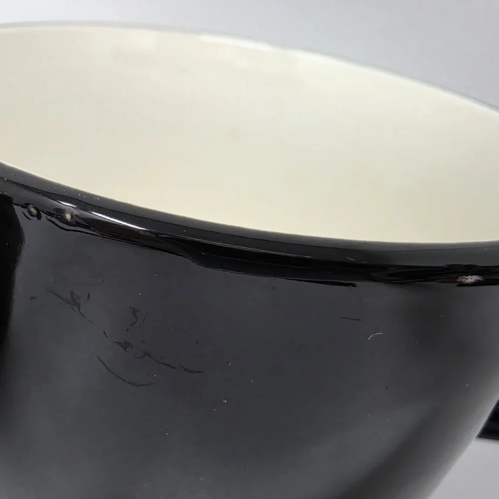 Coffee Cup Mug Stack Stackable Black Set of 2